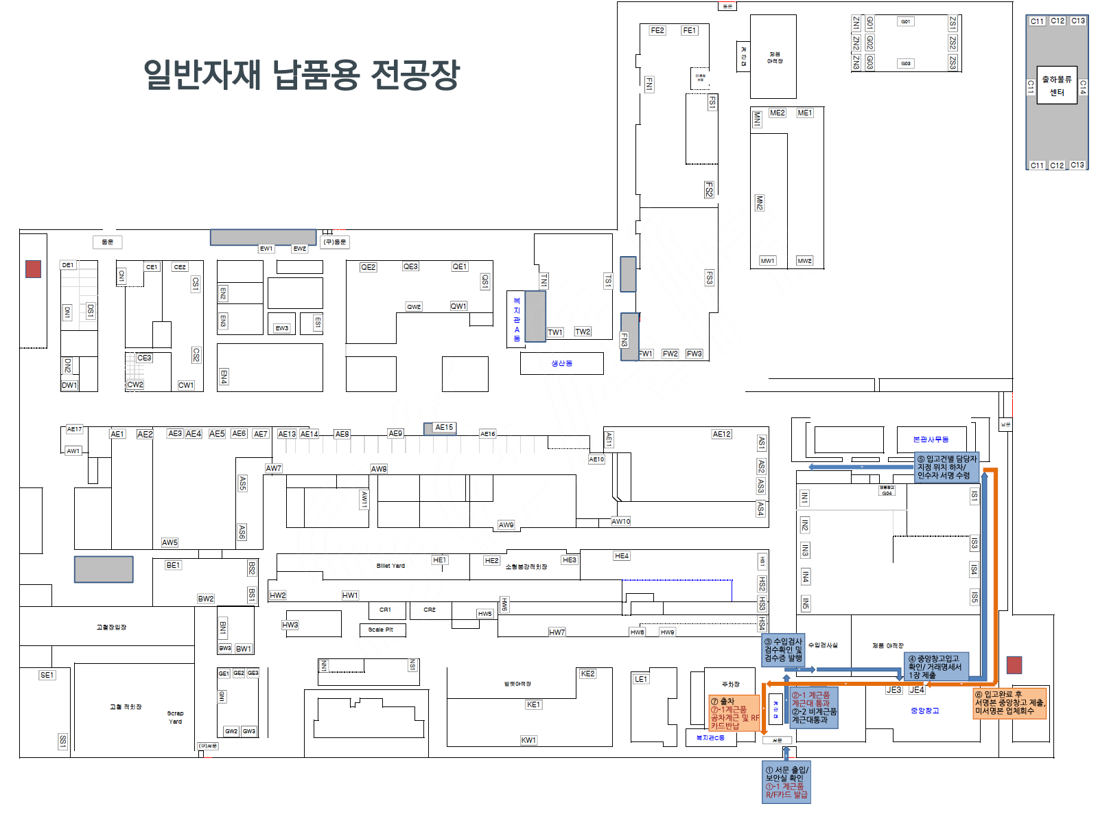 군산공장 문번호